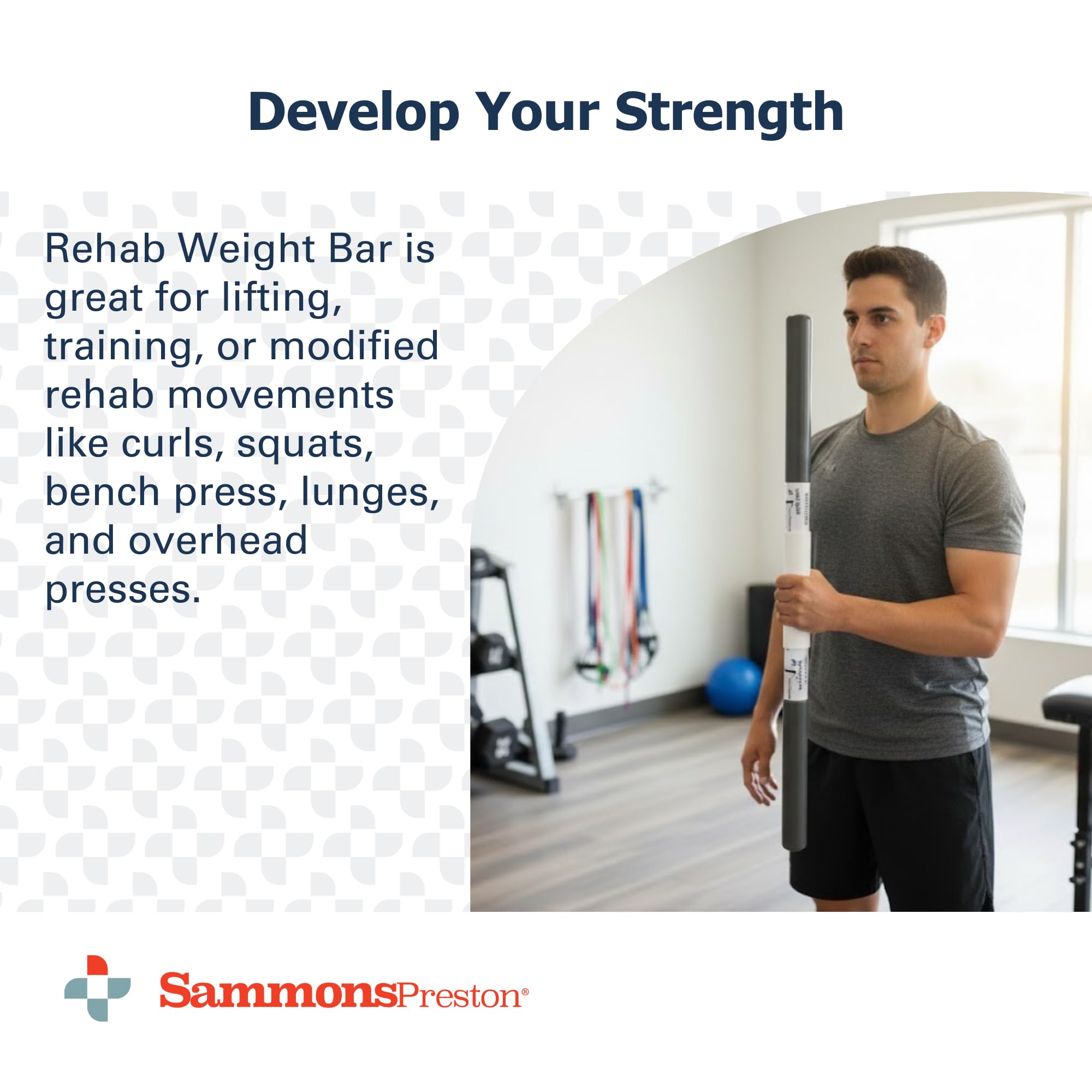 Amazon.com: Sammons Preston Rehab Weight Bar, White, 1 Pound